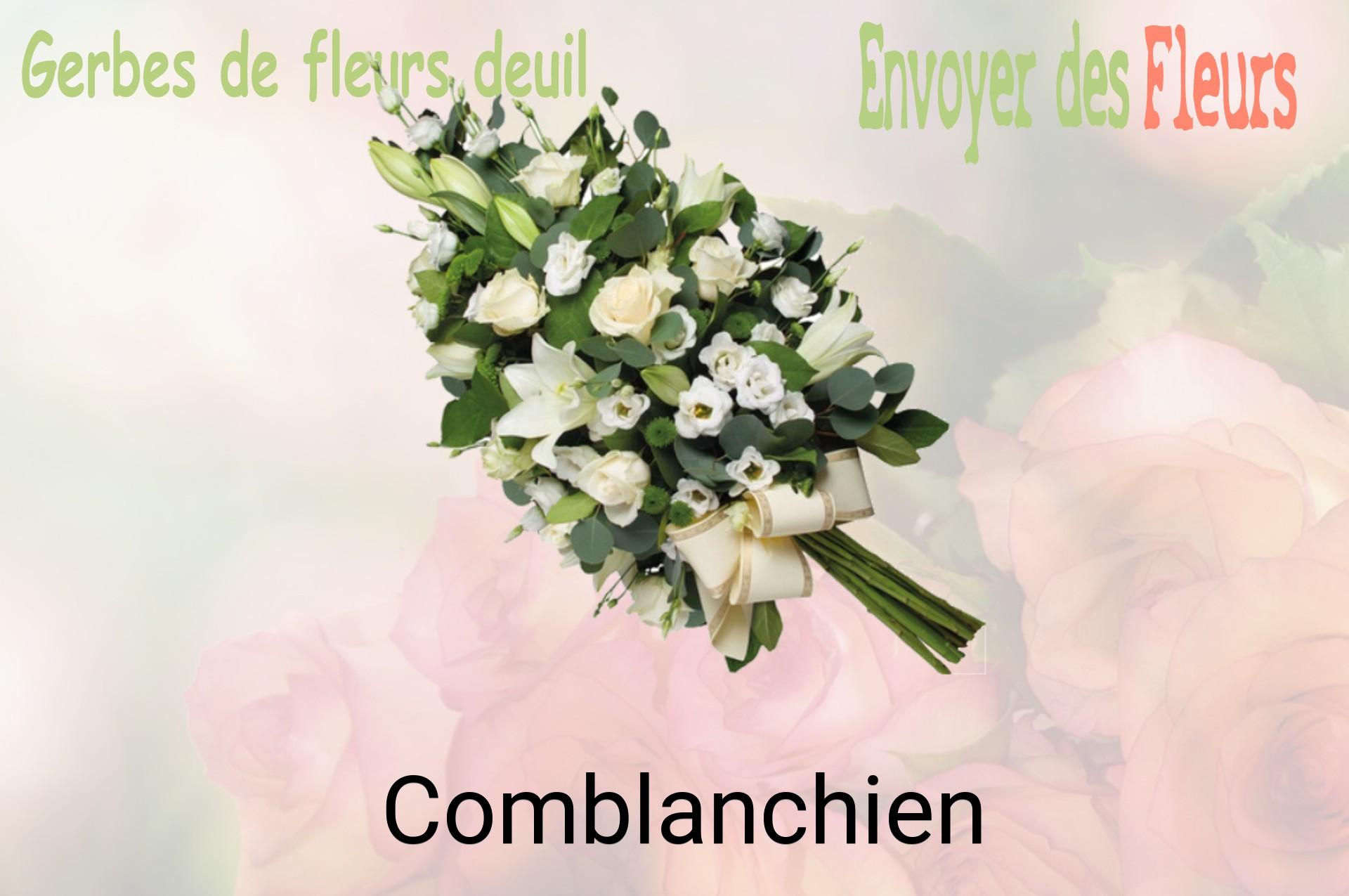 Gerbe de fleurs de deuil livrée à Comblanchien